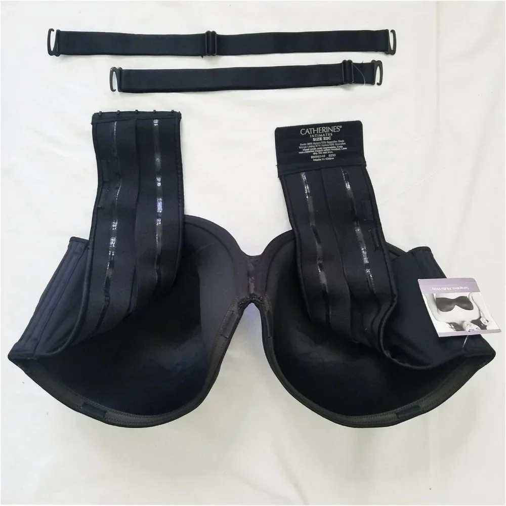 Catherines Intimates Strapless Multi-Way Bra Black NWT 52C